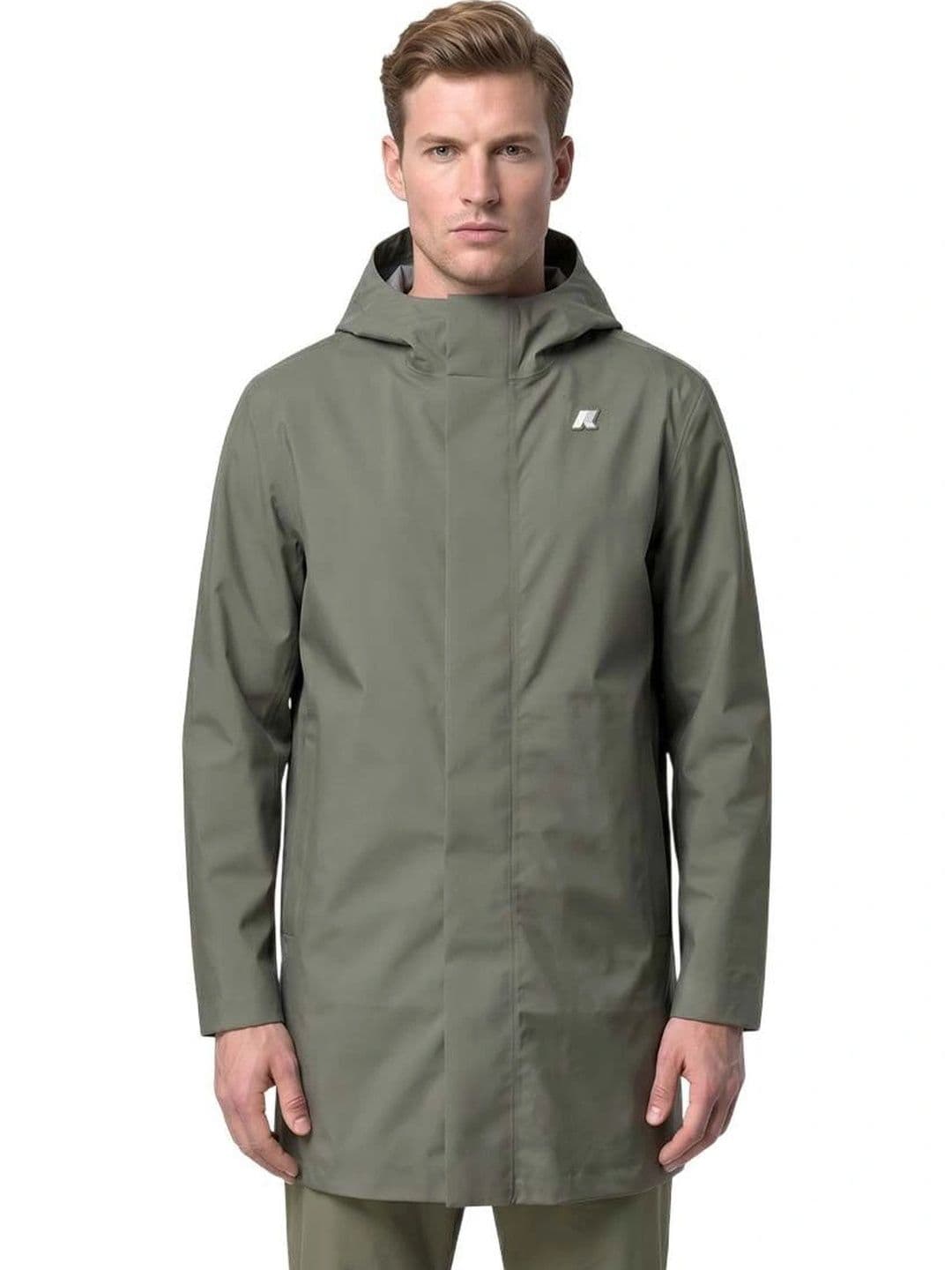 K-Way Green Hood Parka Jacket - view 1