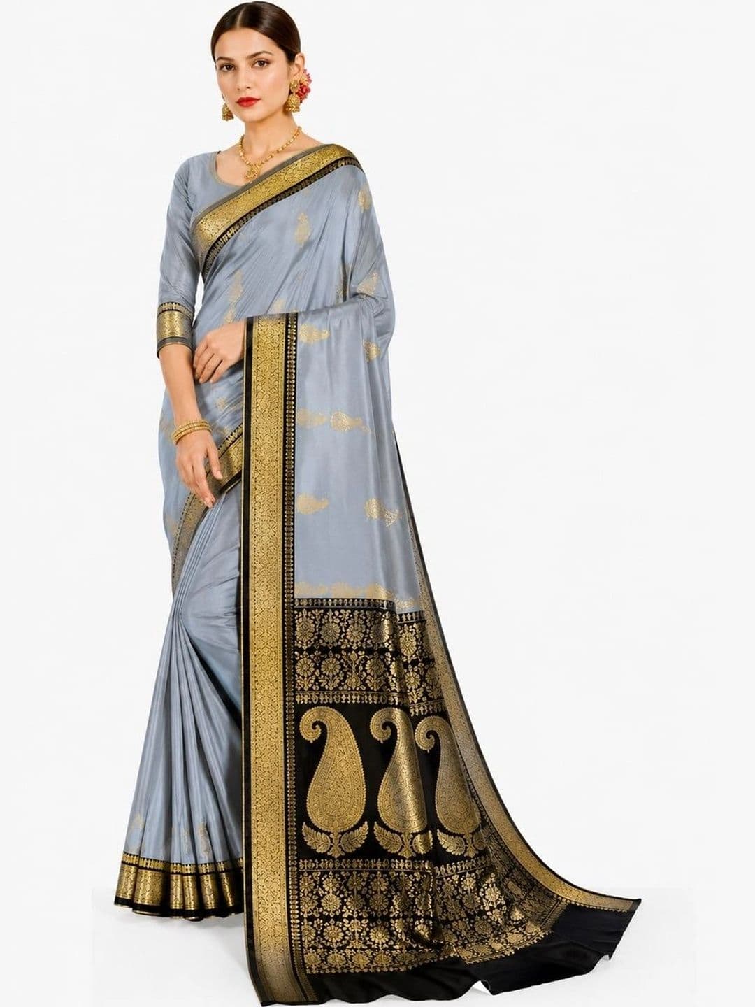 Fashioneta Sarees Woven Design Zari Art Silk Saree - view 1