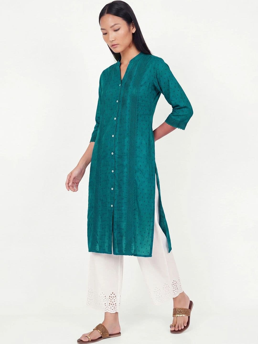 max Women Ethnic Motifs Embroidered Thread Work Kurta - view 1