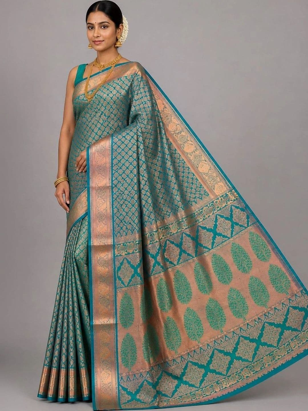 Fashioneta Handloom Woven Design Zari Art Silk Saree - view 1