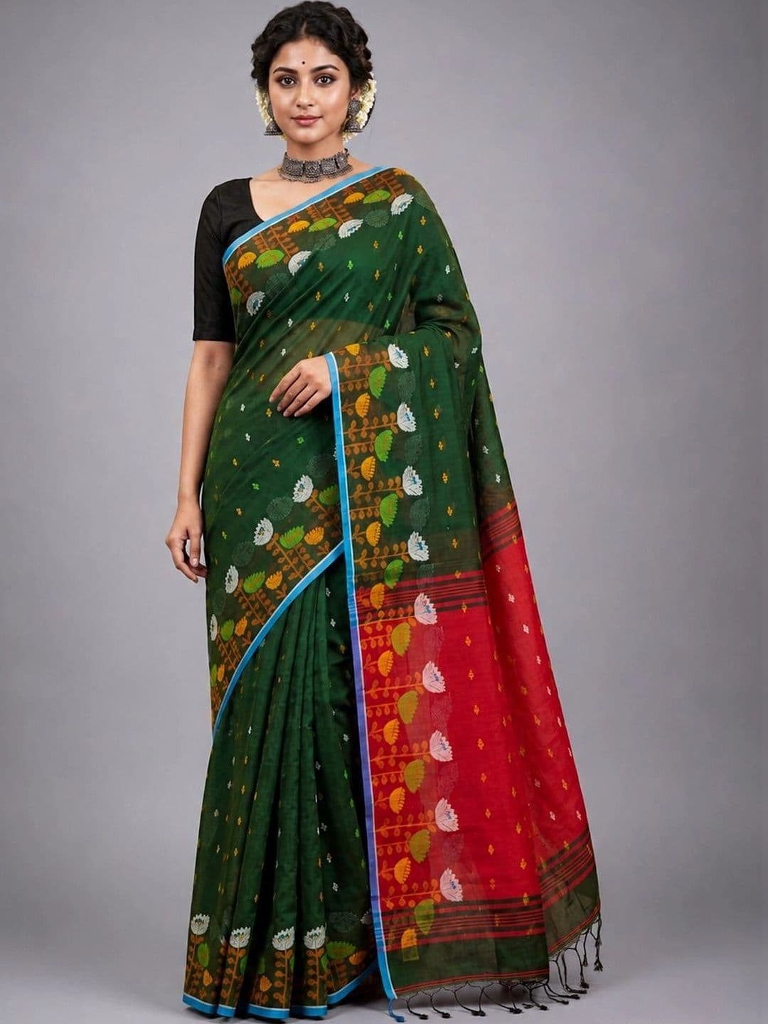 READYMART Woven Design Silk Cotton Saree - view 1
