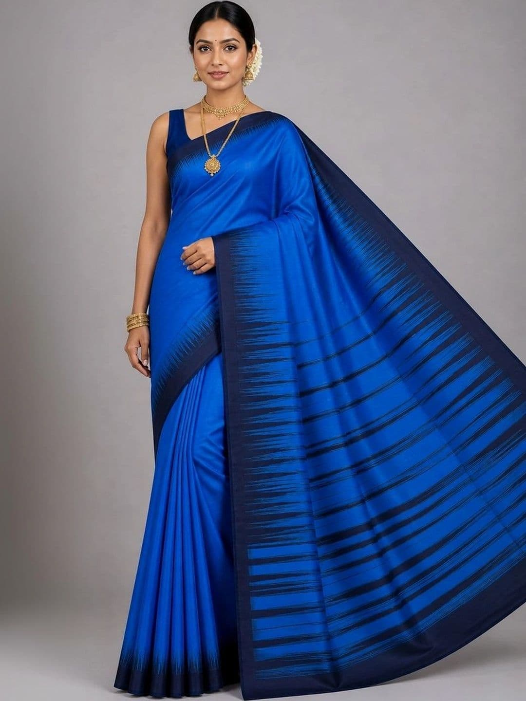 Fashioneta Striped Art Silk Saree - view 1