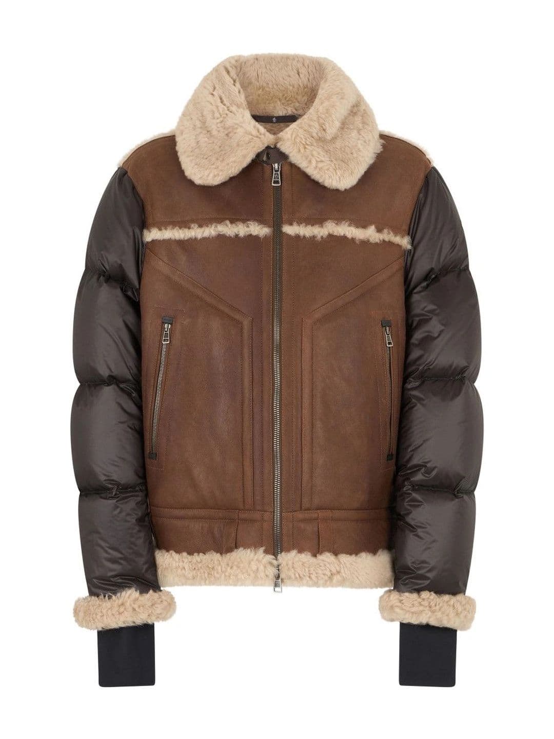 Moncler Brown Shirt Collar Jacket - view 1