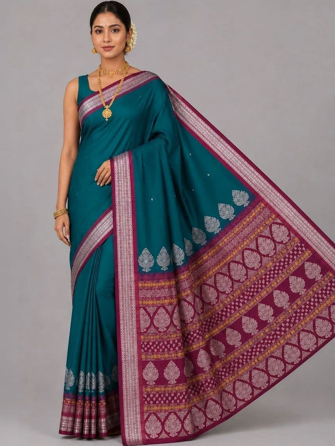 Fashioneta Looms Woven Design Zari Art Silk Saree - view 1