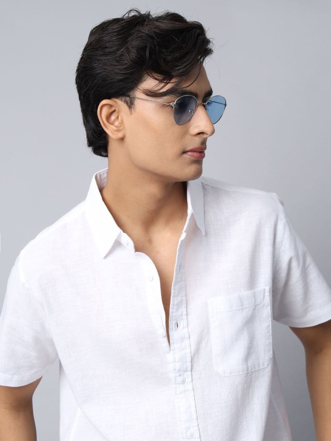 D Finish Men Linen Cotton Casual Shirt - view 1
