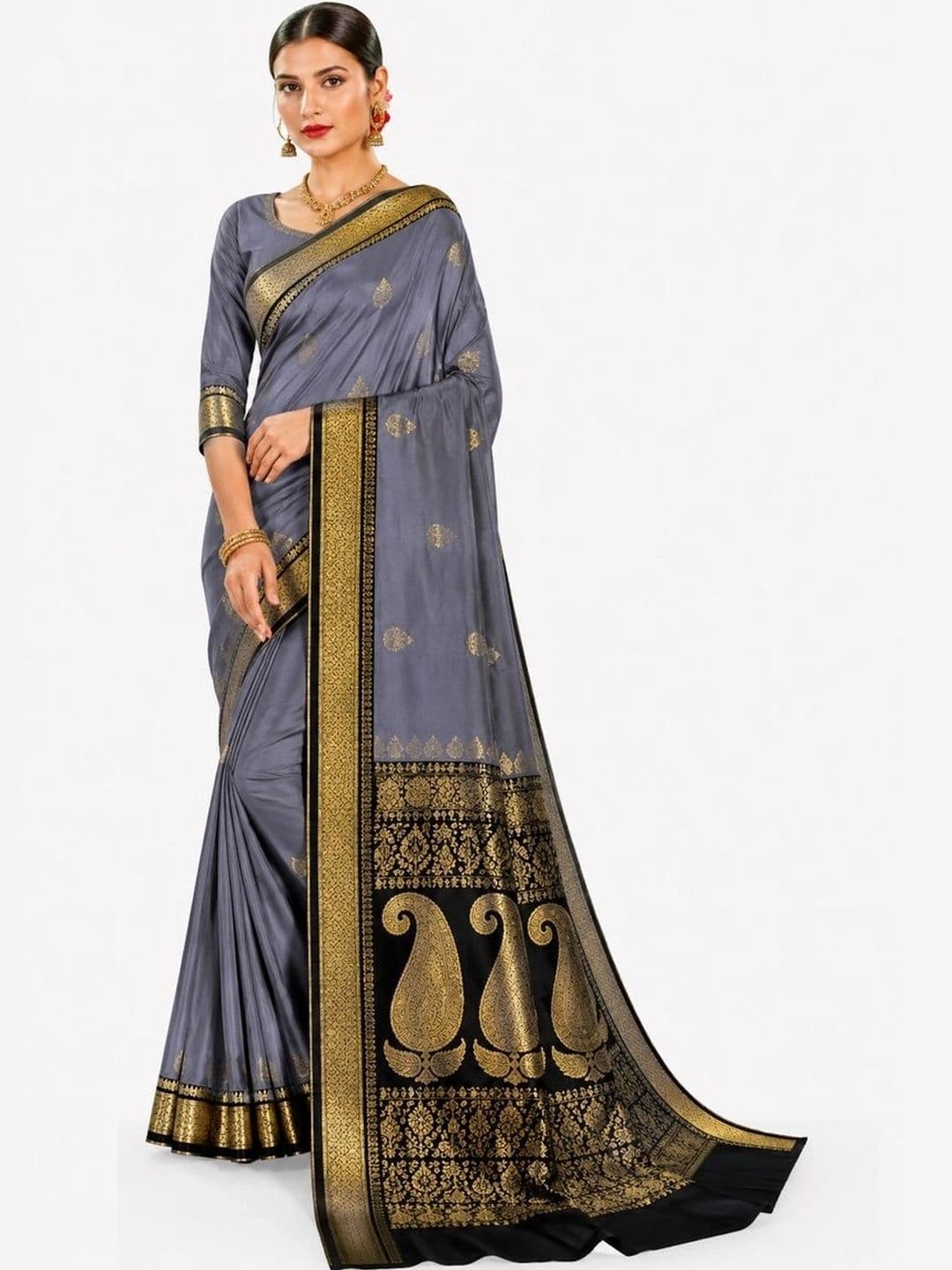 Fashioneta Handloom Woven Design Zari Art Silk Saree - view 1