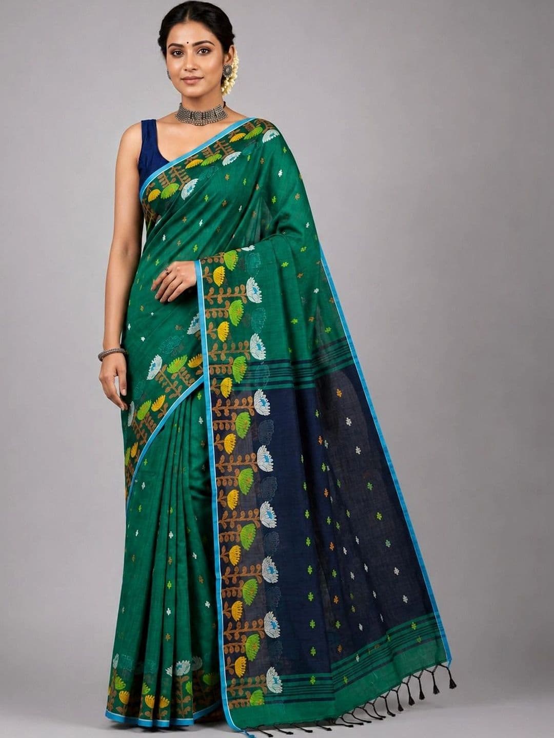 TWRIL Woven Design Silk Cotton Saree - view 1