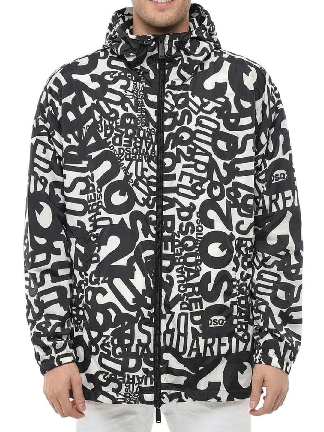 Dsquared2 BlackWhite Hood Jacket - view 1