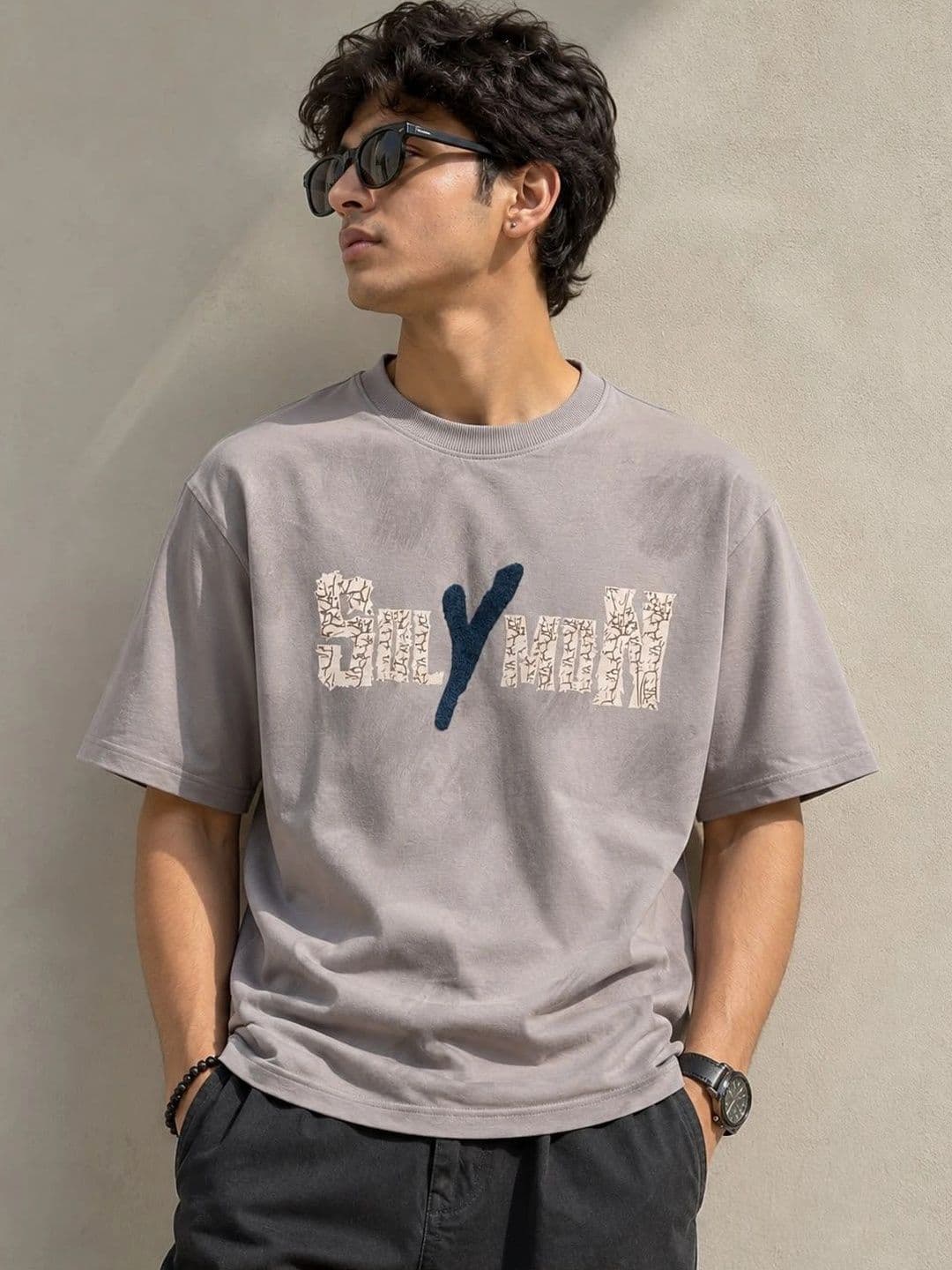 BIGCAPS Men Printed Applique T-shirt - view 1