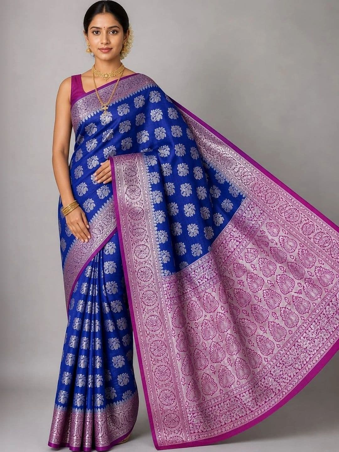 Fashioneta Looms Woven Design Zari Art Silk Saree - view 1