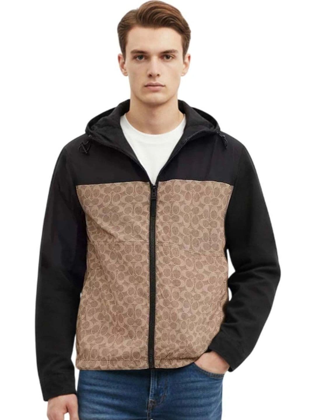 Coach Tan Signature Full Zip Windbreaker - view 1