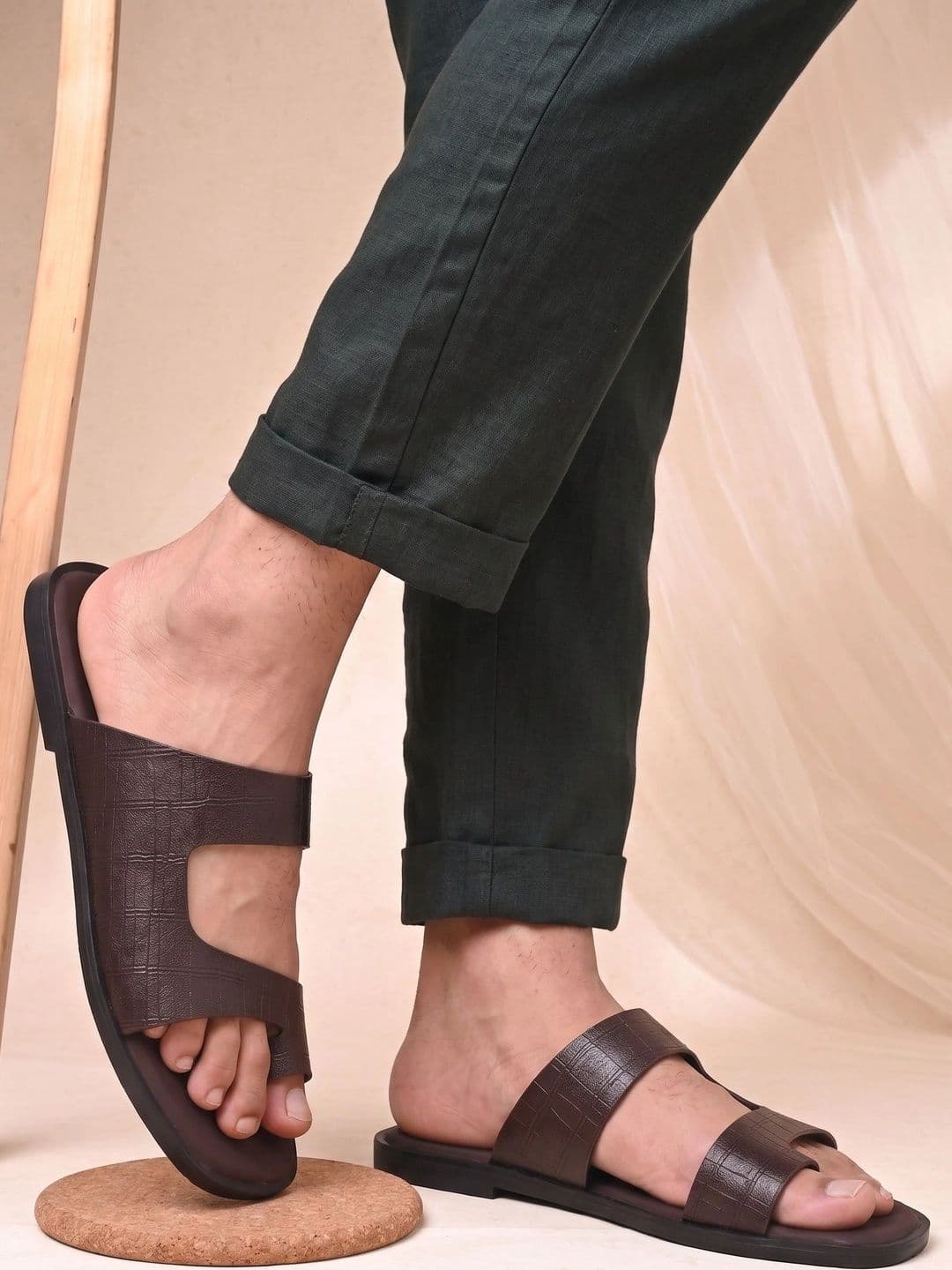 House of Pataudi Men Leather Comfort Sandals - view 1