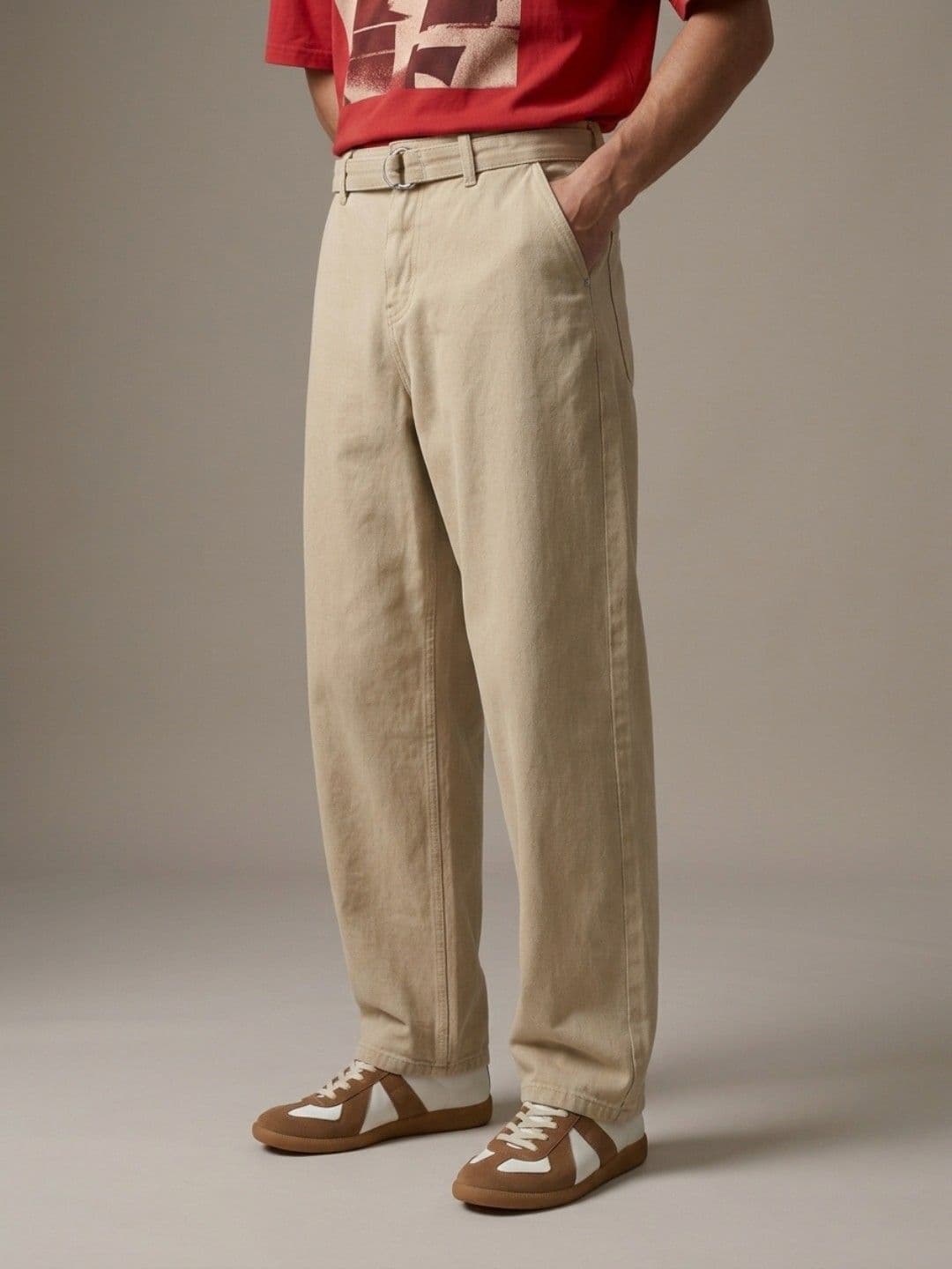 glitchez Men Mid-Rise Pure Cotton Korean Baggy Jeans - view 1