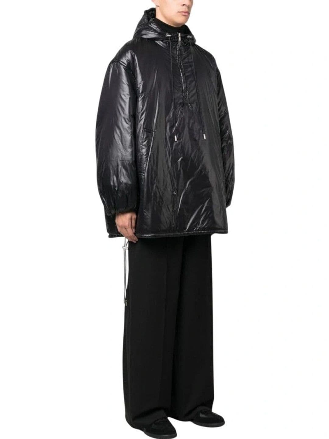 Saint Laurent Black Solid Hood Jacket - view 1