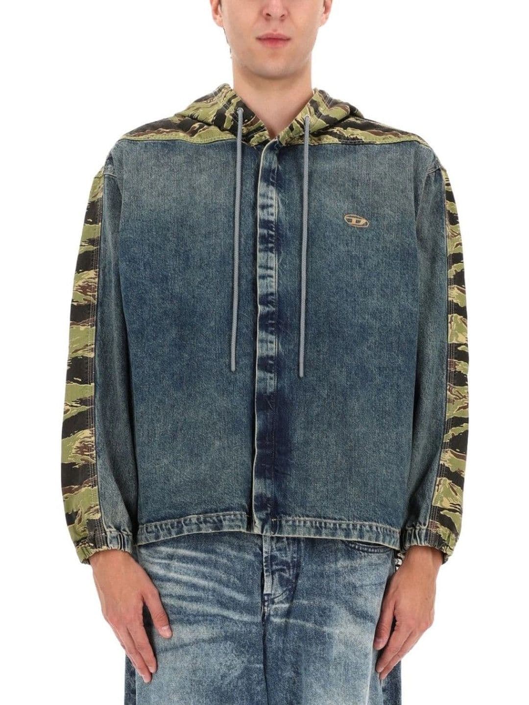 DIESEL Blue Camo Hood Jacket - view 1