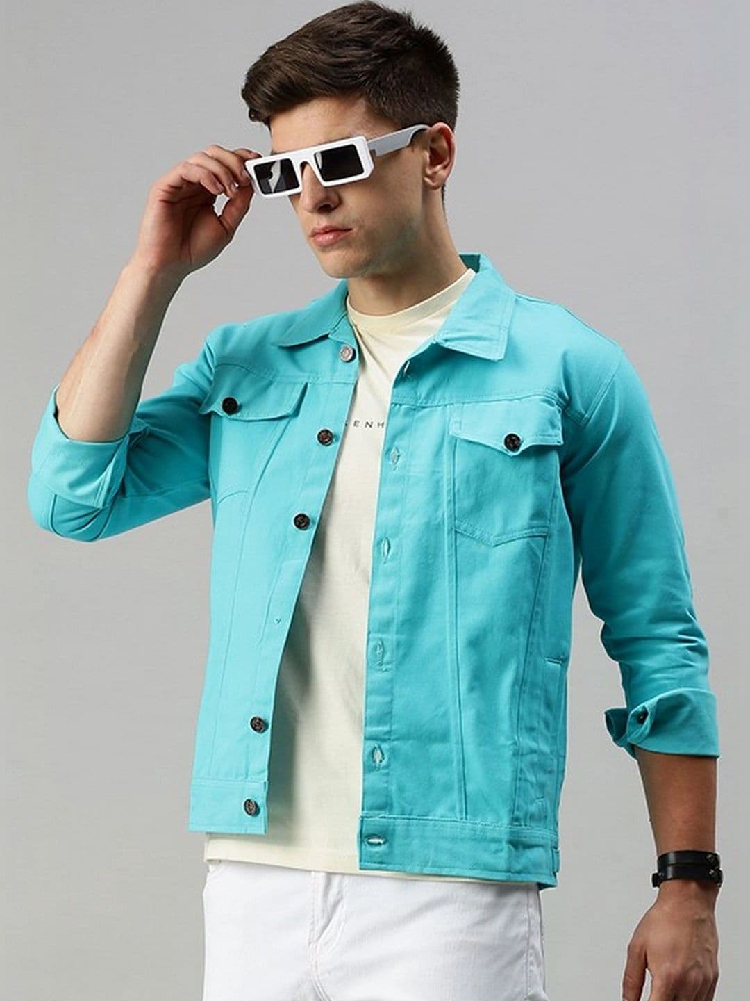 Kaali Peeli Men Outdoor Denim Jacket - view 1