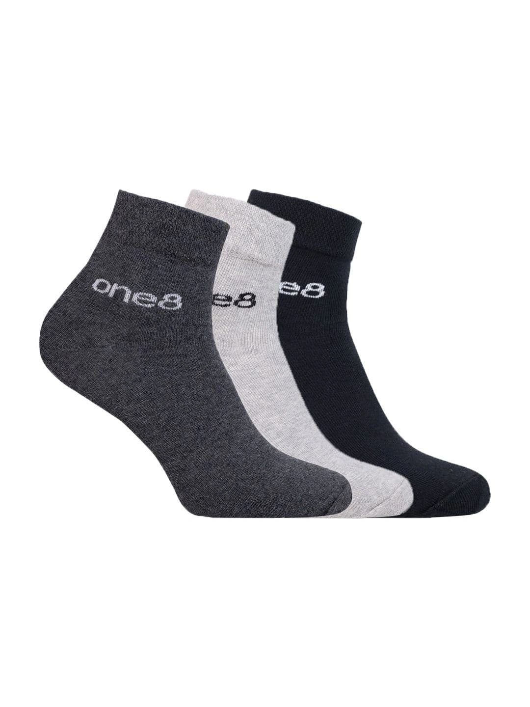 One8 Men Pack of 3 Cotton Blend Assorted Above Ankle Socks - view 1