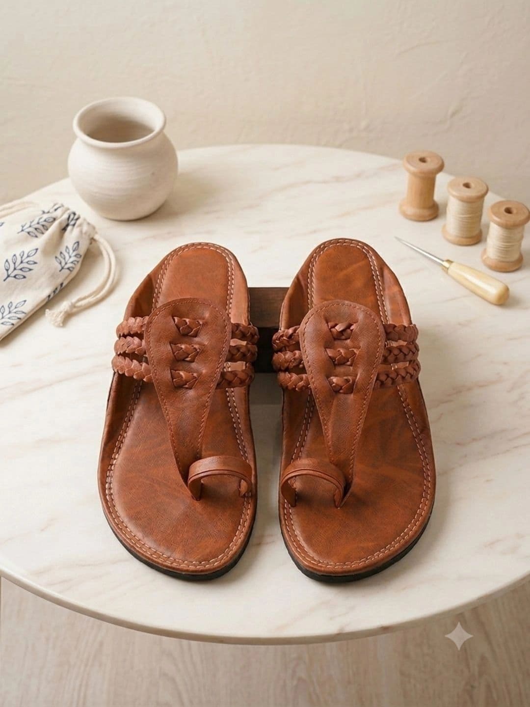 SZN Men One Toe Flats - view 1