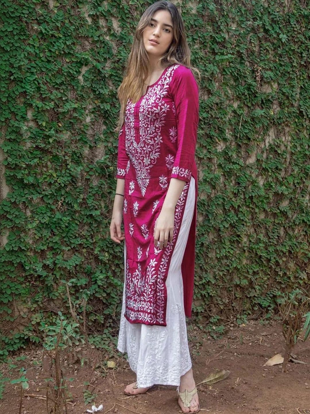 Moda Rapido Women Embroidered Chikankari Kurta - view 1