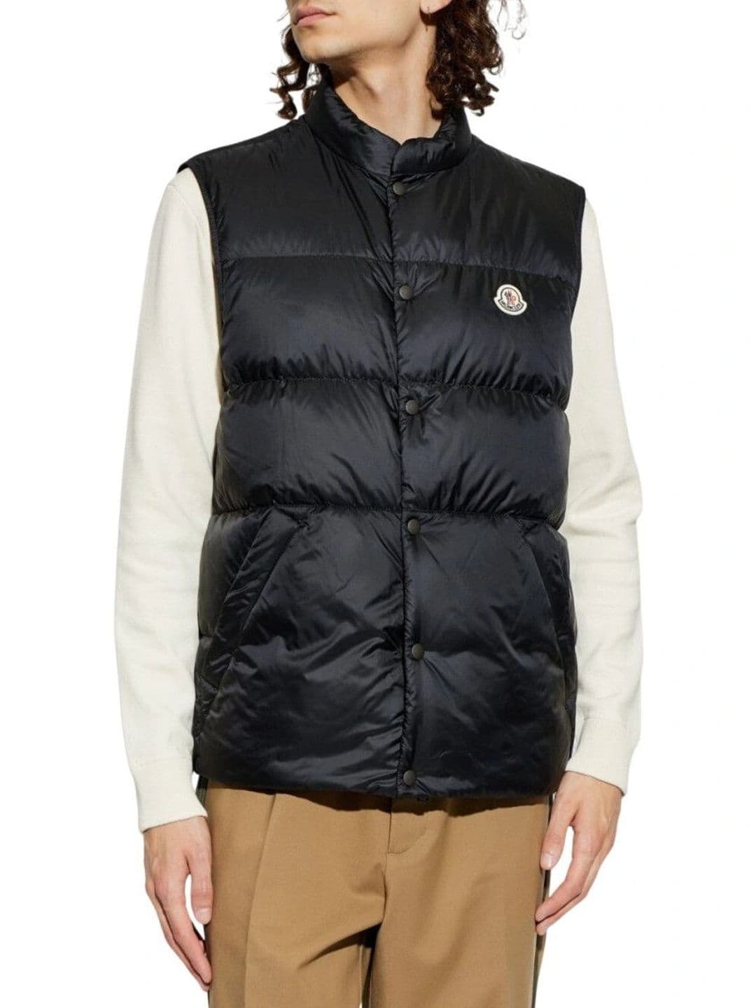 Moncler Black Sleeveless Logo Jacket - view 1