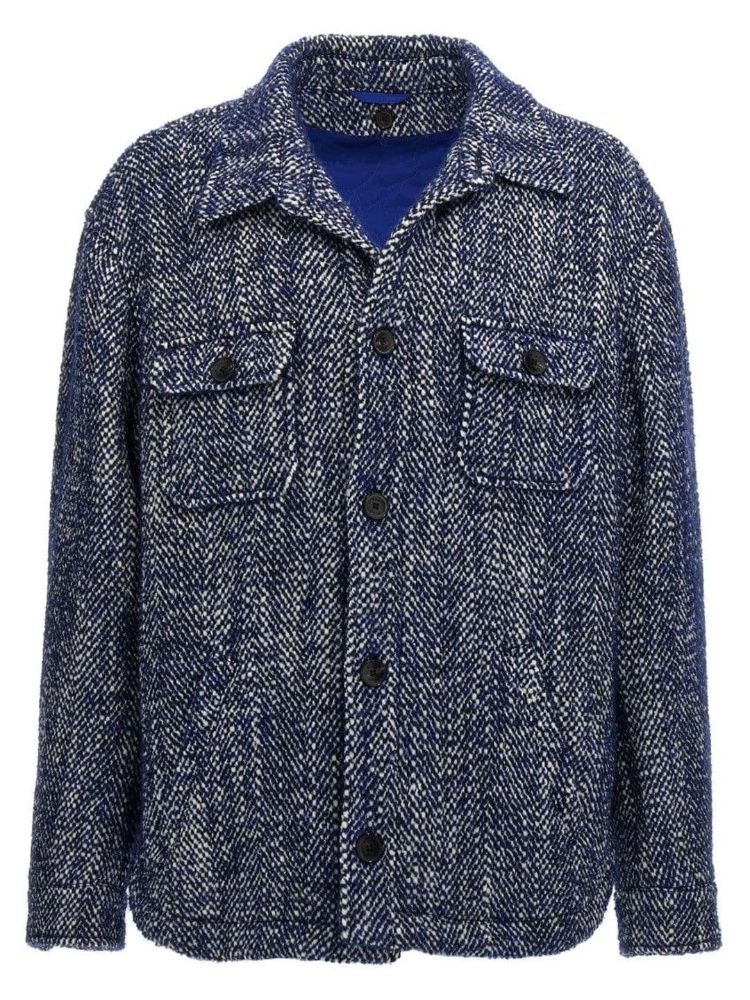 ETRO Blue Chevron Wool Jacket - view 1