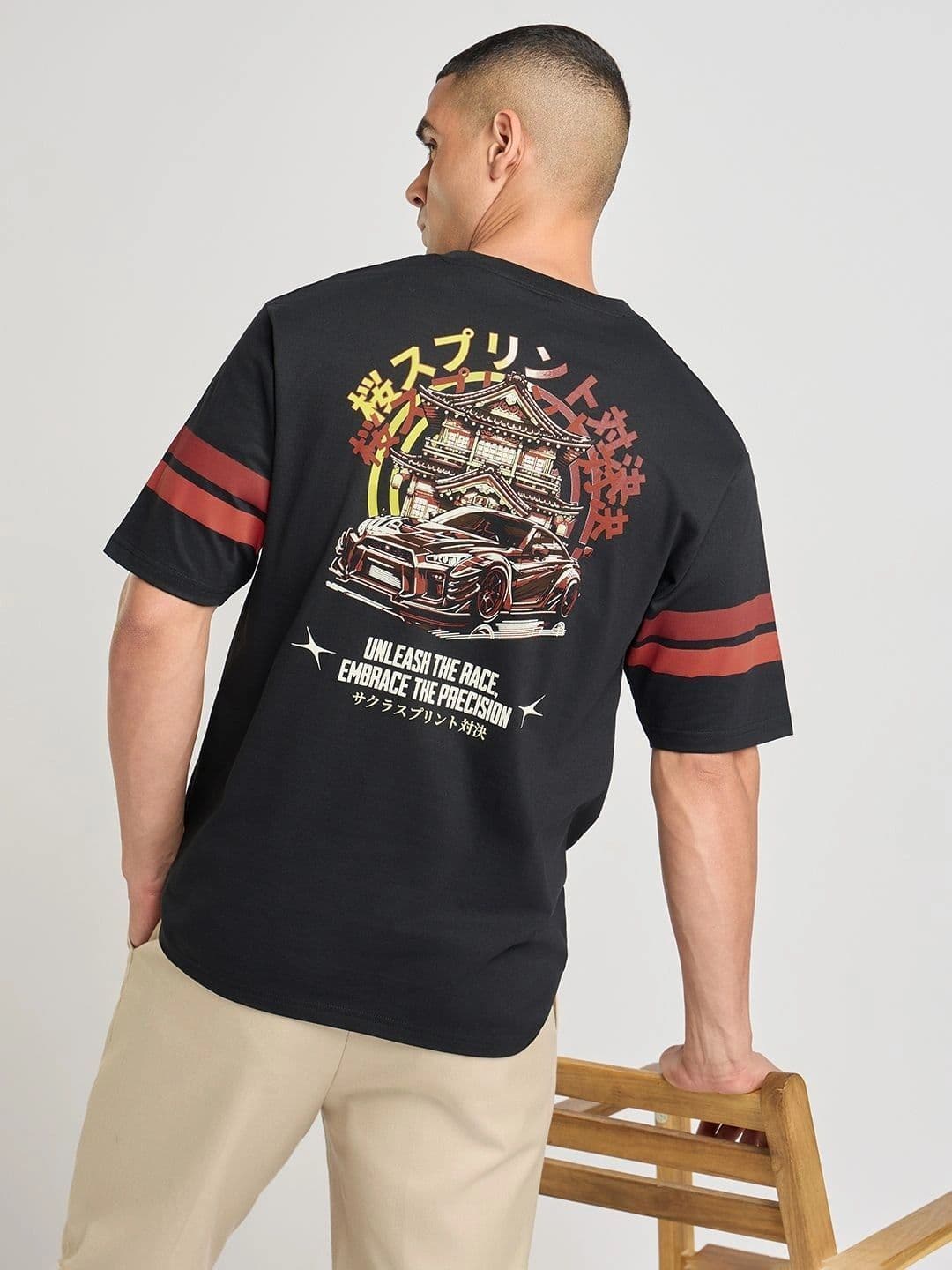Difference Of Opinion Men Printed Oversized Cotton Tshirt - view 1