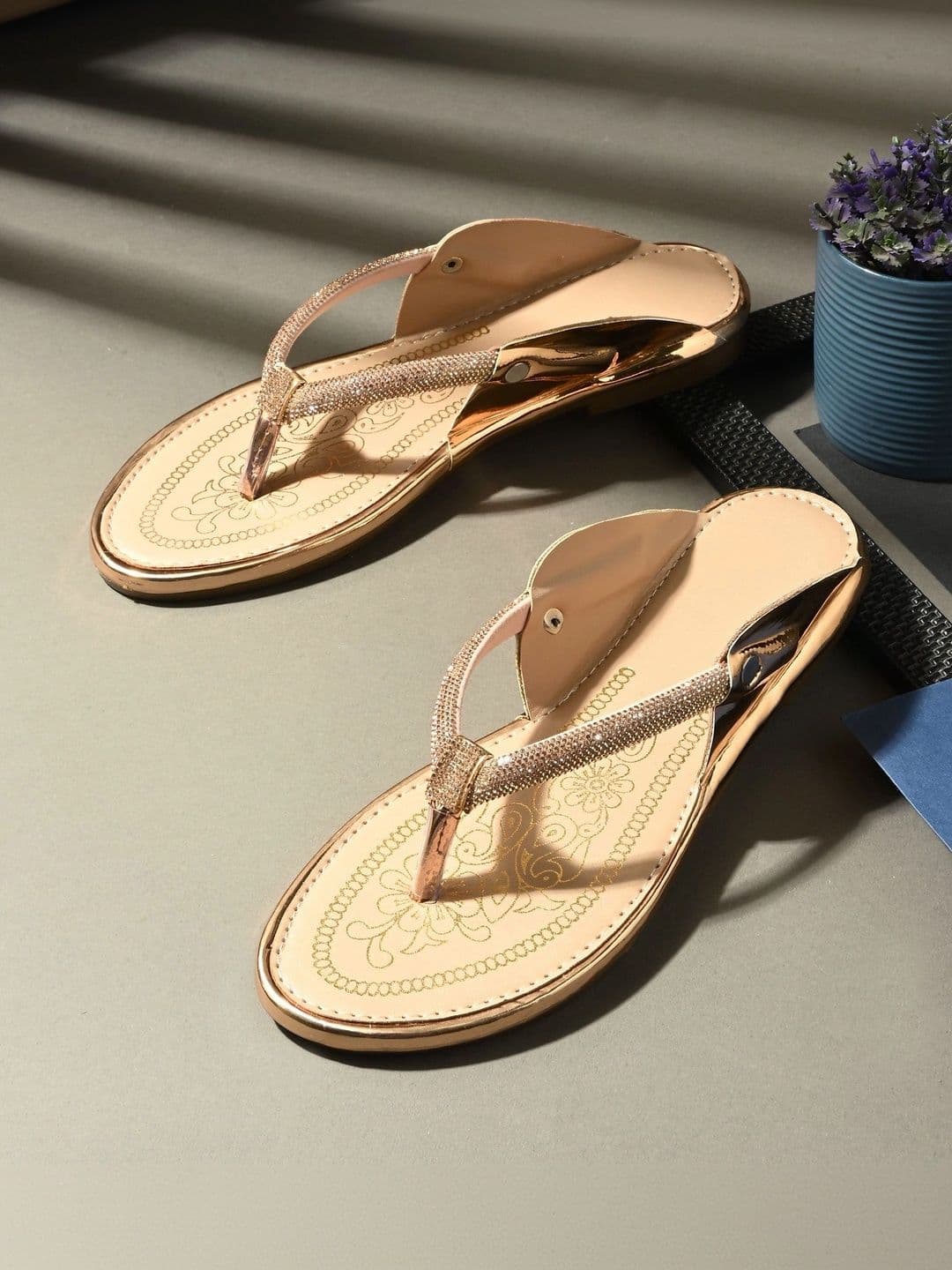 glitchez Women Embellished Party Open Toe Flats - view 1