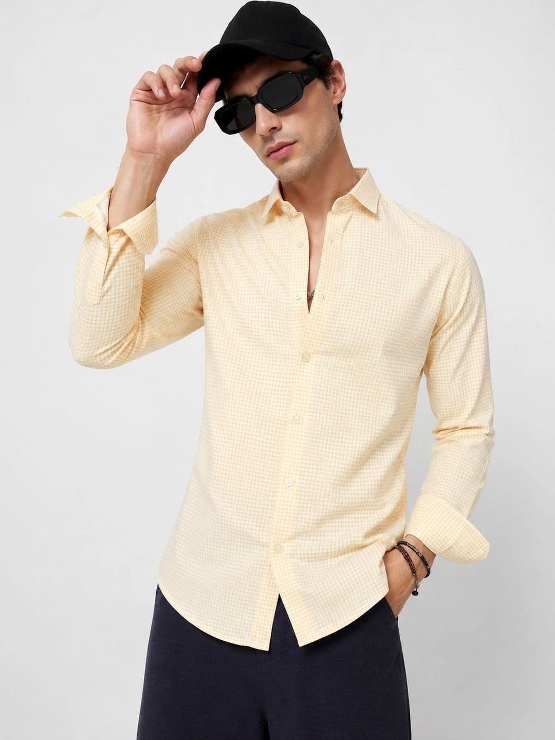 HERE&NOW Men Standard Slim Fit Micro Checks Checked Casual Shirt - view 1