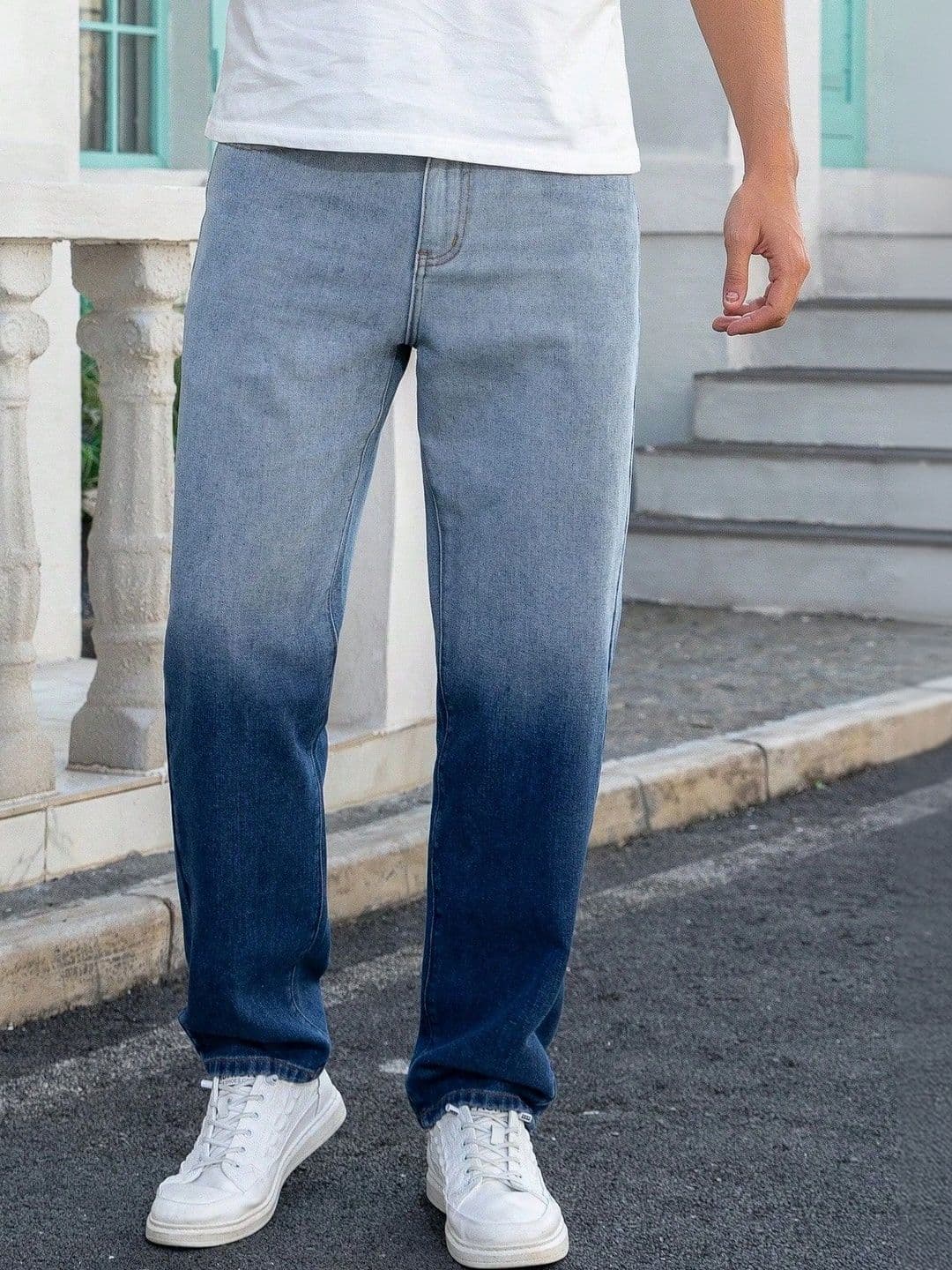 Encrypt Men Regular Fit High-Rise Ombre Jeans - view 1