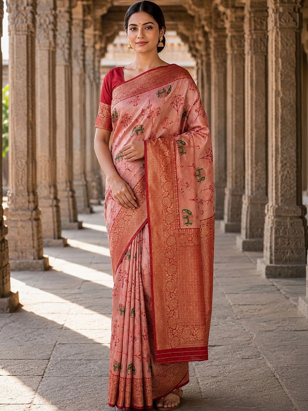 KALINI Woven Design Zari Silk Blend Designer Banarasi Saree - view 1
