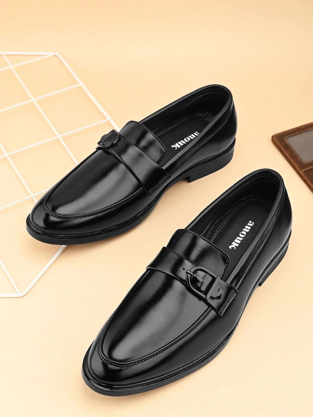 Anouk Men Pointed Toe Slip-On Formal Loafers - view 1