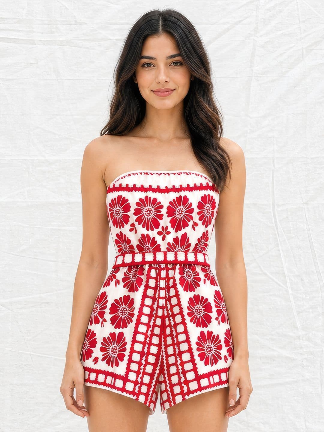 Suo Strapless Printed Jumpsuit - view 1