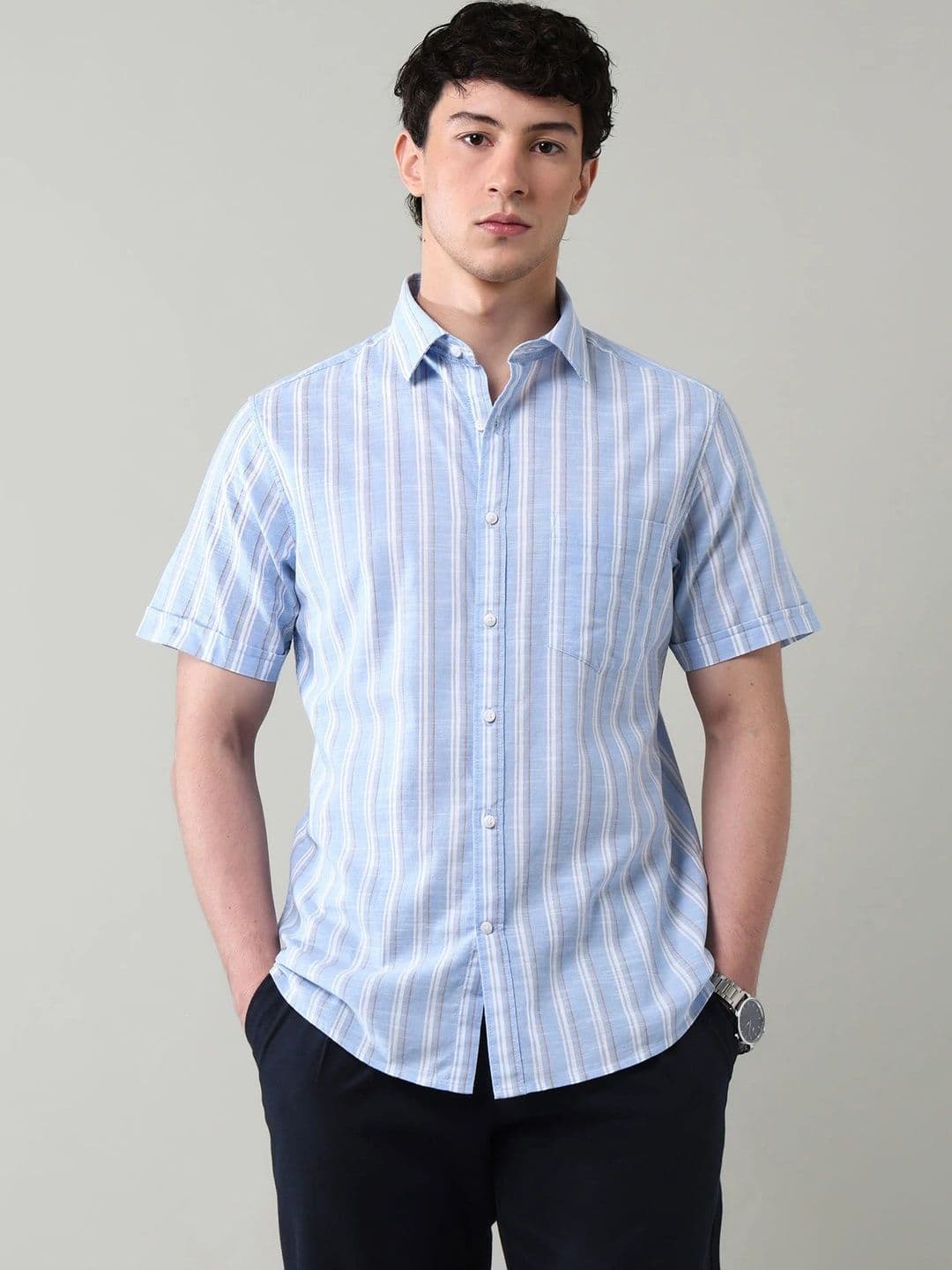 AD By Arvind Men Classic Striped Casual Shirt - view 1