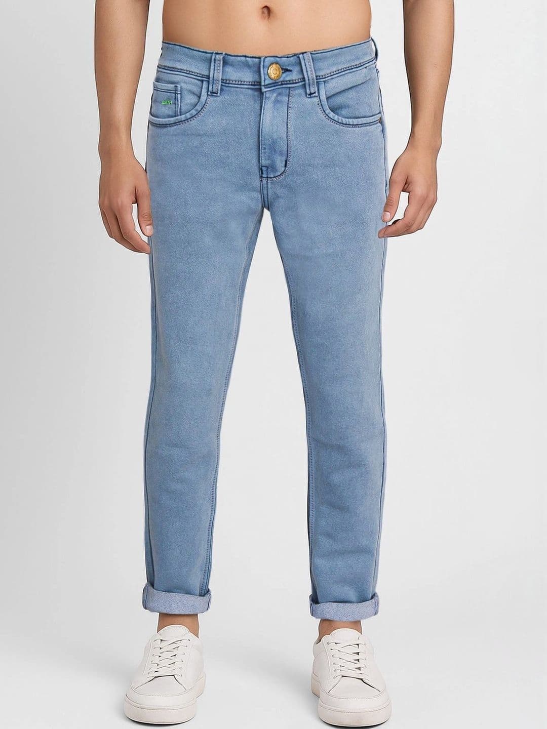 Plounge Men Slim Fit Mid-Rise Stretchable Jeans - view 1
