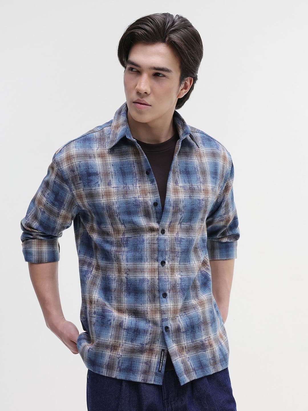 CAHOOT Men's Yarn Dyed Buffalo Checks Oversized Fit Shirt - view 1