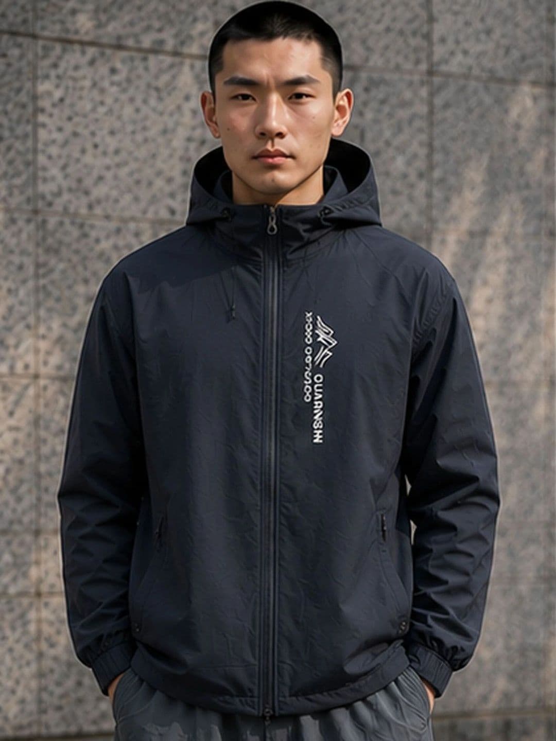 StyleCast Men Typography Lightweight Woven Jacket - view 1