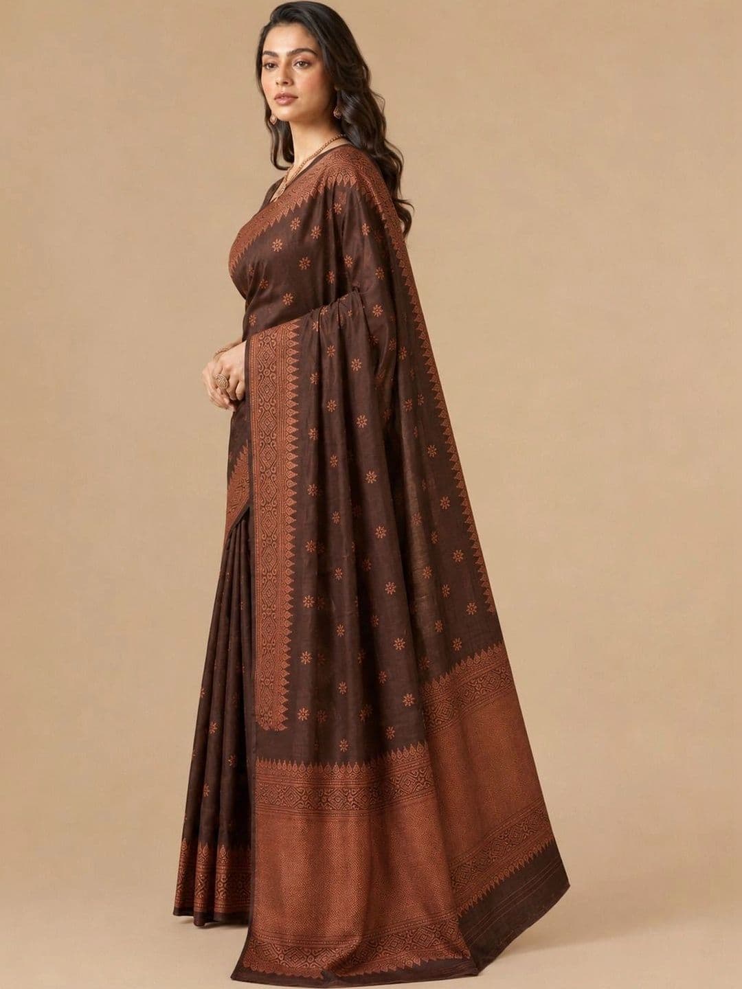 Fabbarries Woven Design Zari Silk Blend Banarasi Saree - view 1