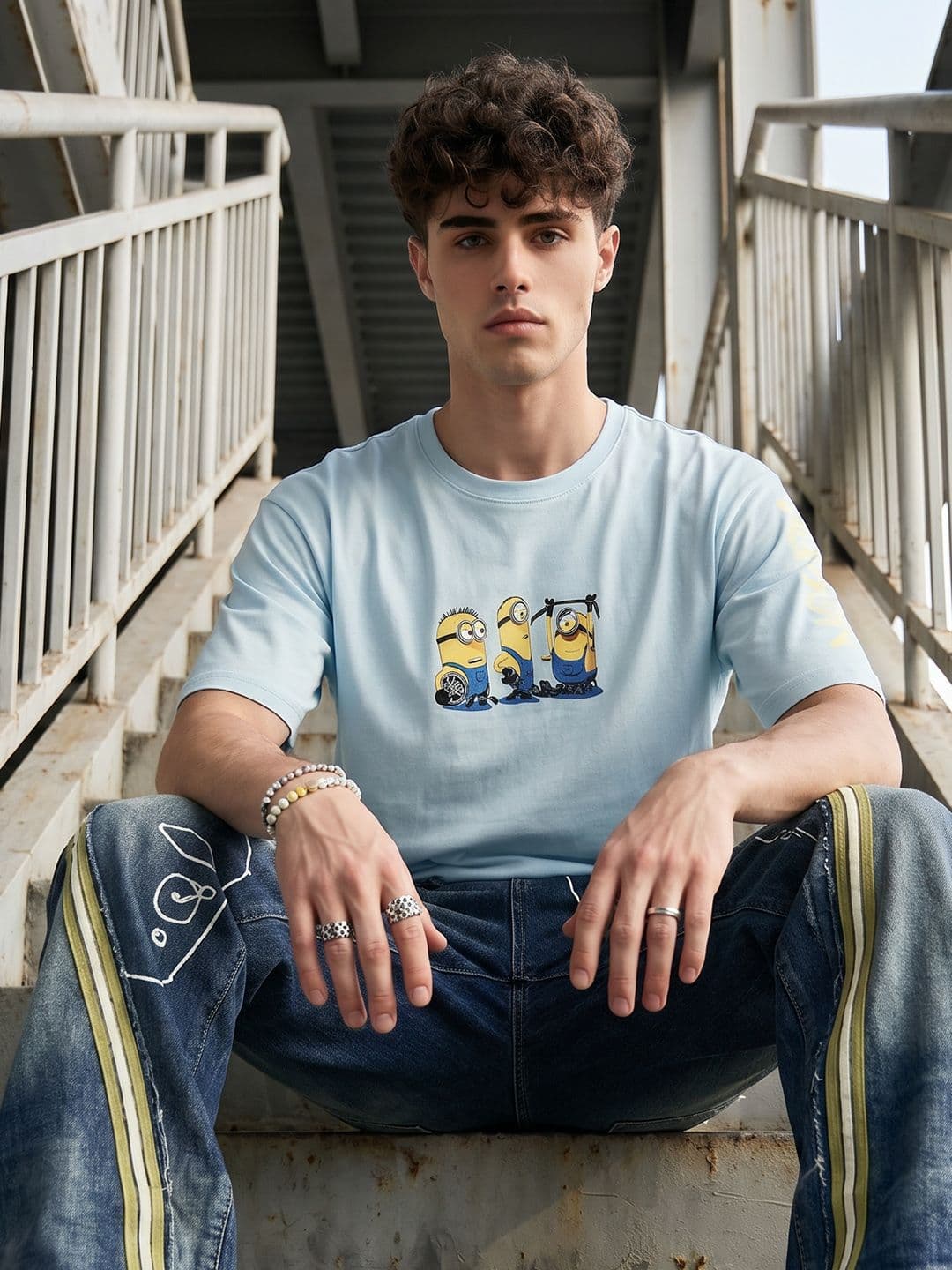 Minions by Kook N Keech Minions Printed Pure Cotton Relaxed Fit T-shirt - view 1