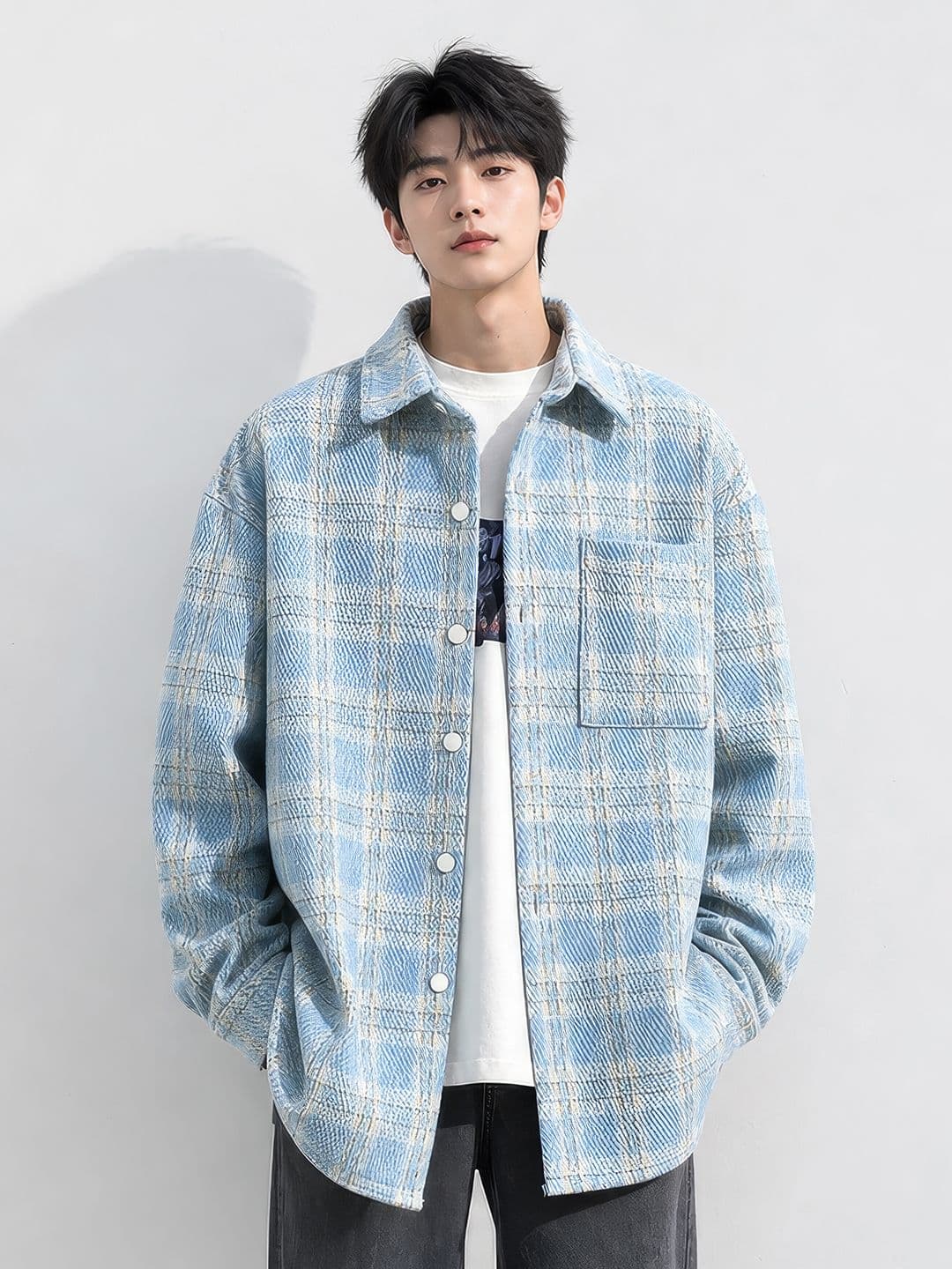 Suo Men Checked Outdoor Tailored Jacket - view 1