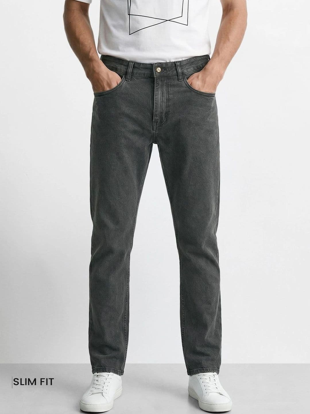 The Indian Garage Co Men Slim Fit Mid-Rise Stretchable Jeans - view 1