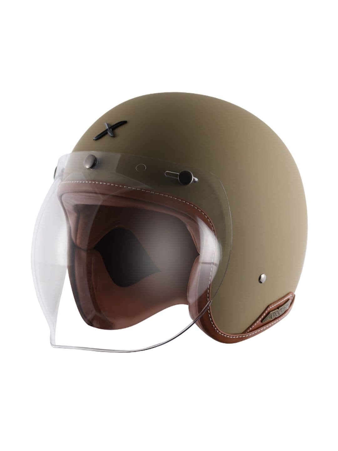AXOR Unisex Retro Jet Open Face Helmet DOT & ISI Certified - view 1