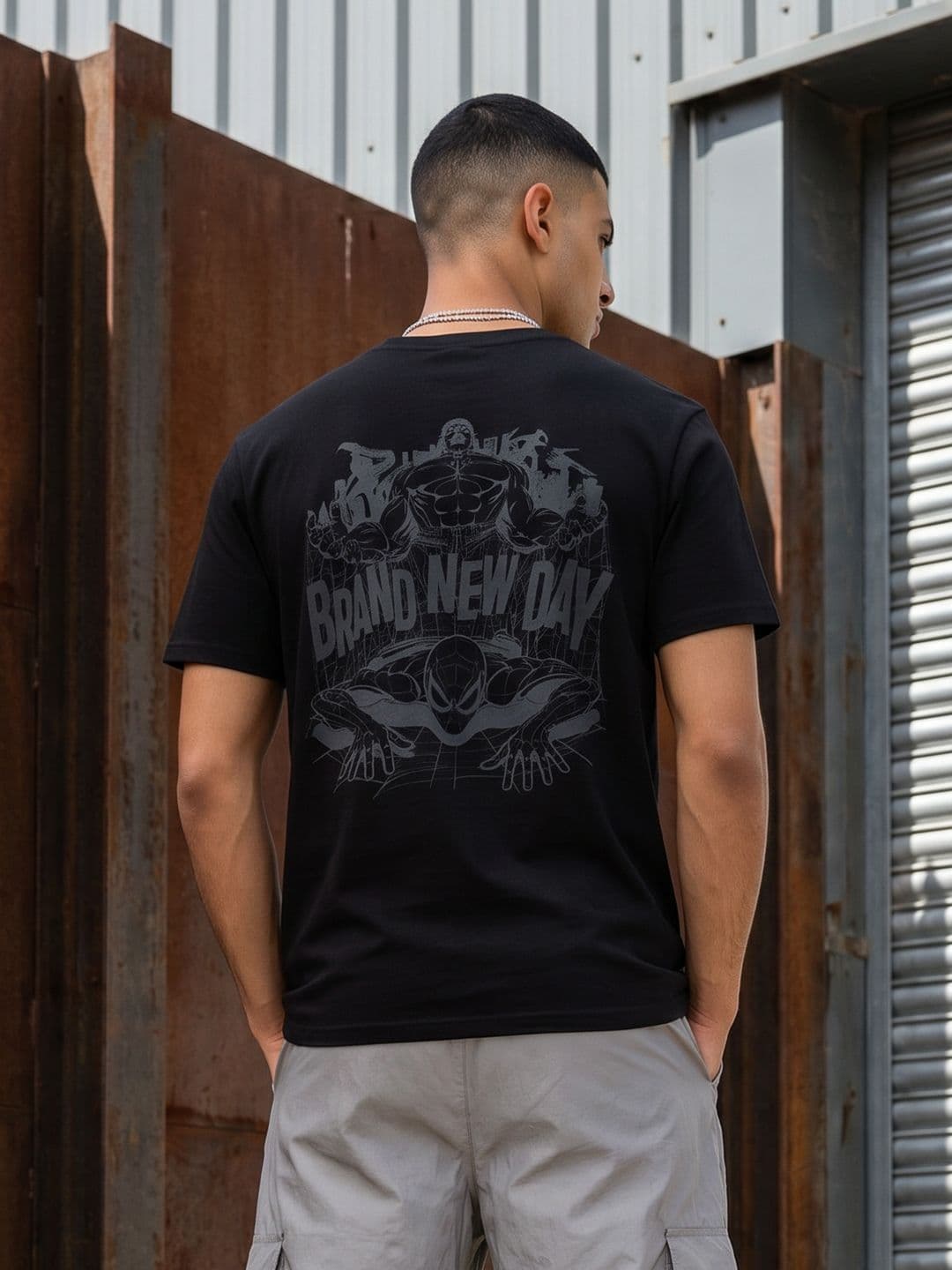 MARVEL STREET Spider Man Printed Pure Cotton T-shirt - view 1