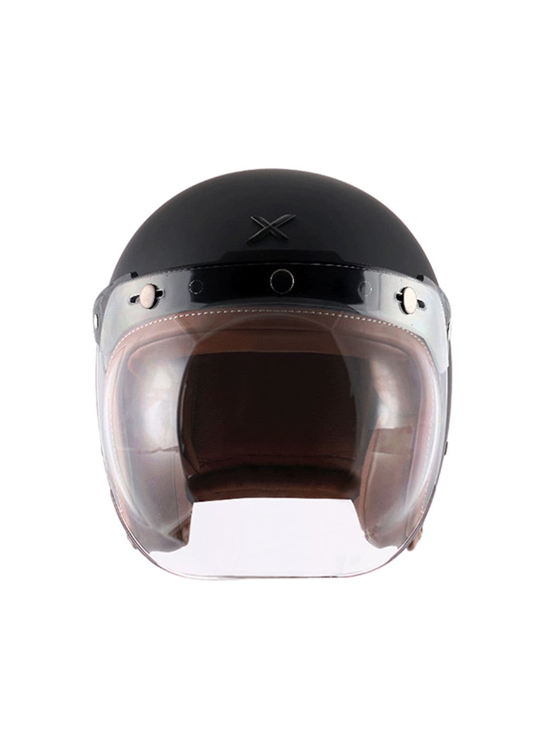 Axor Retro Jet Leather Dull Black Helmet-L - view 1