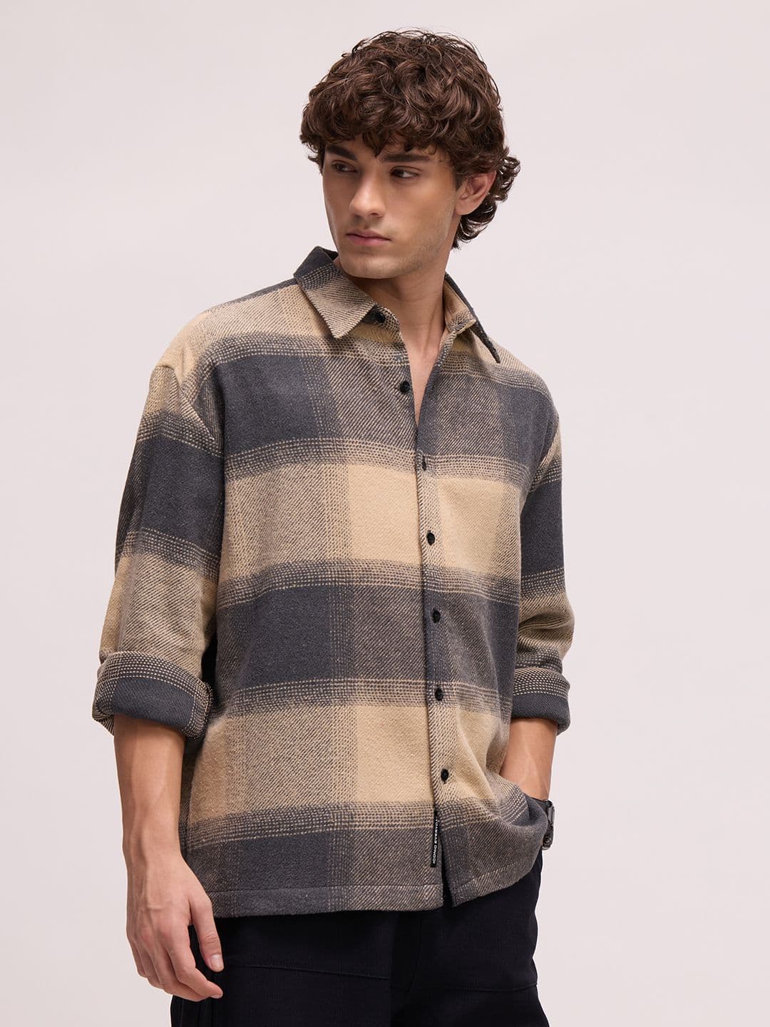 CAHOOT Men's Oversized Fit Buffalo Check Flannel Shirt - view 1