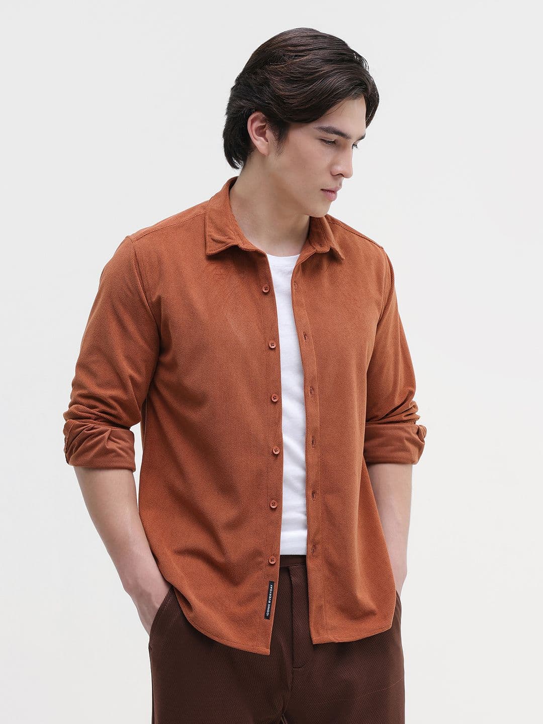 CAHOOT Men's Solid Corduroy Regular Fit Shirt - view 1