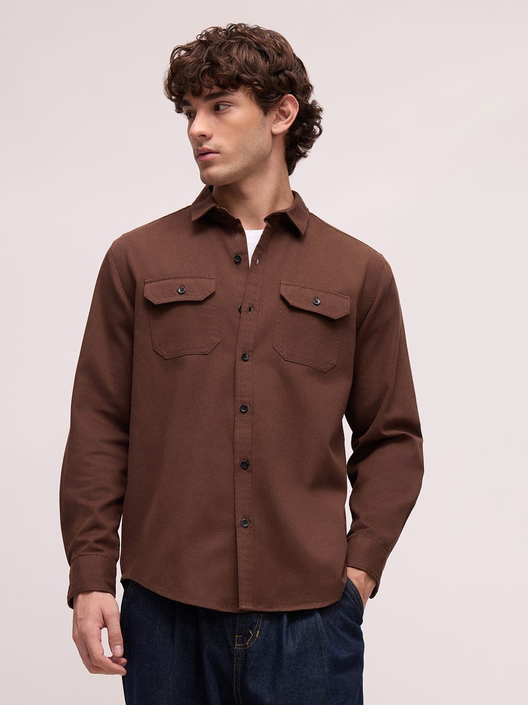 CAHOOT Men's Regular Fit Solid Utility Shirt - view 1