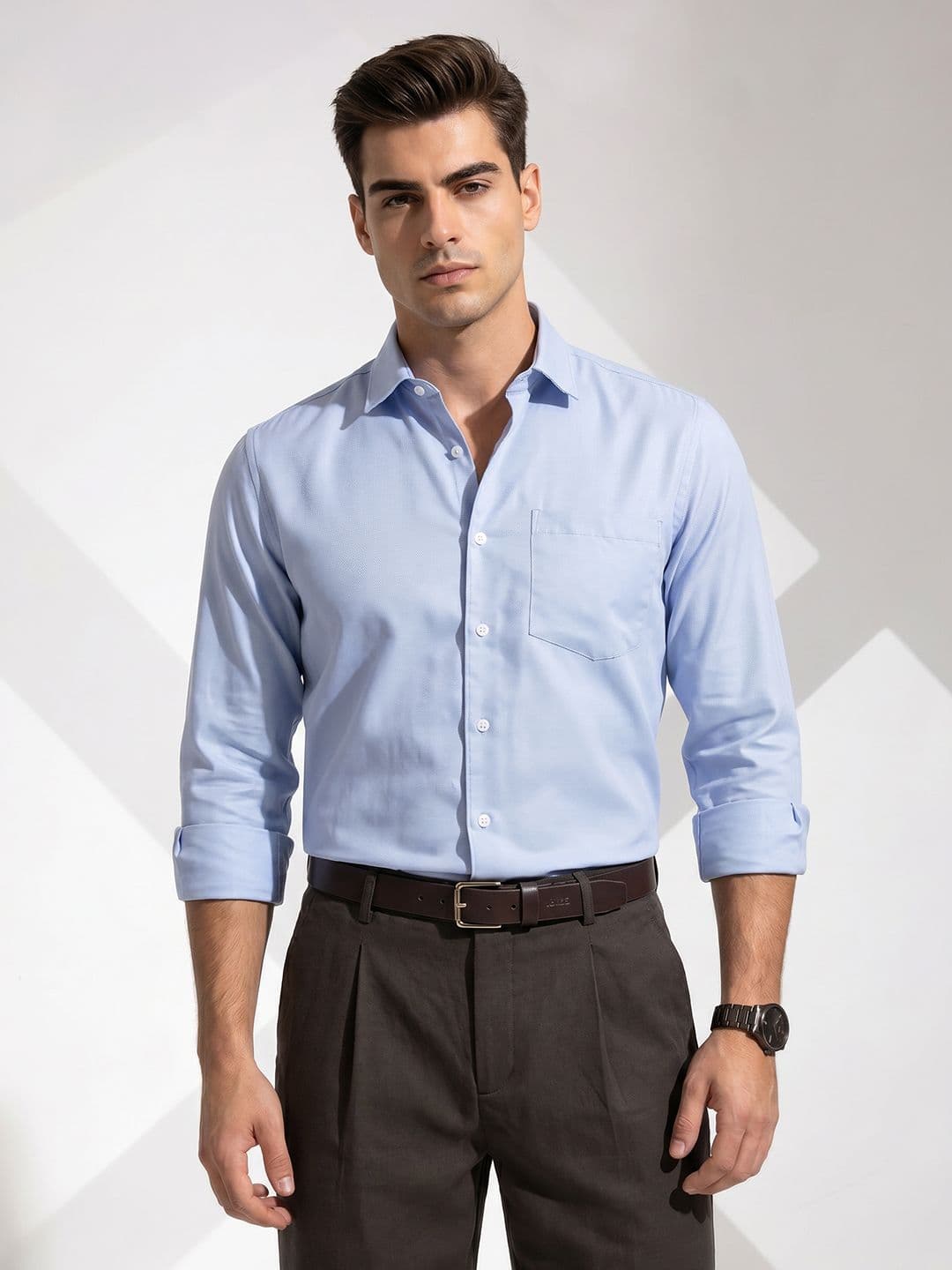 INVICTUS Slim Fit Textured Formal Shirt - view 1