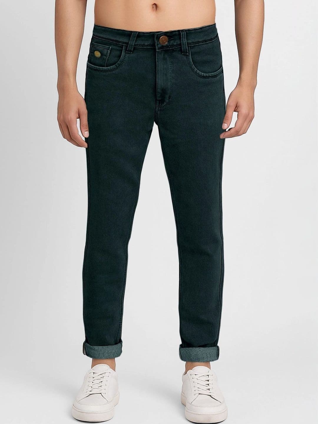 Plounge Men Slim Fit Mid-Rise Stretchable Jeans - view 1
