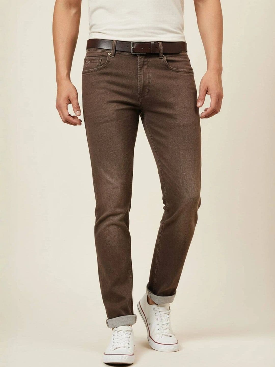 Plounge Men Regular Fit Mid-Rise Stretchable Jeans - view 1
