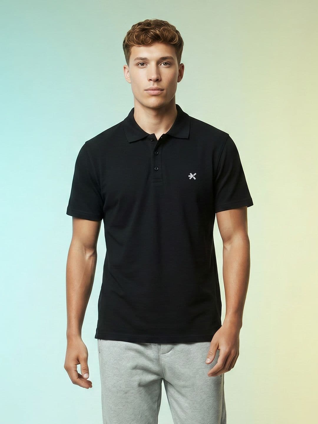 HRX by Hrithik Roshan Polo Collar Brand Logo Printed T-shirt - view 1